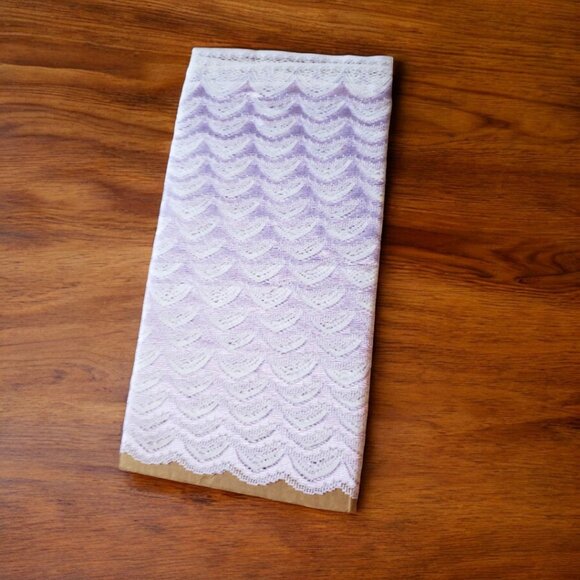 Chantilly Lace Trim - 1" x 18 yards - Lavender & White Scalloped - Picture 2 of 8